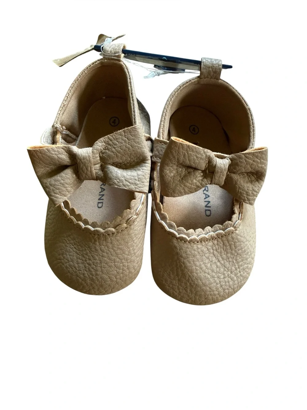 Lucky Brand Baby Girls Tan Mary Jane Crib Shoes